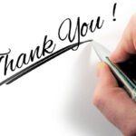 hand writing thank you