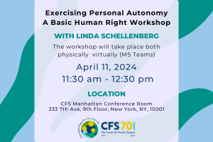 Exercising Personal Autonomy - A Basic Human Right Workshop