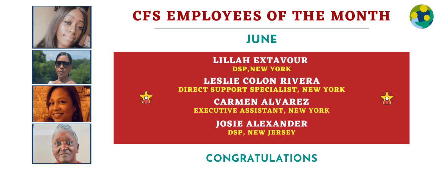 June Employees of the Month at CFS - The Center for Family Support