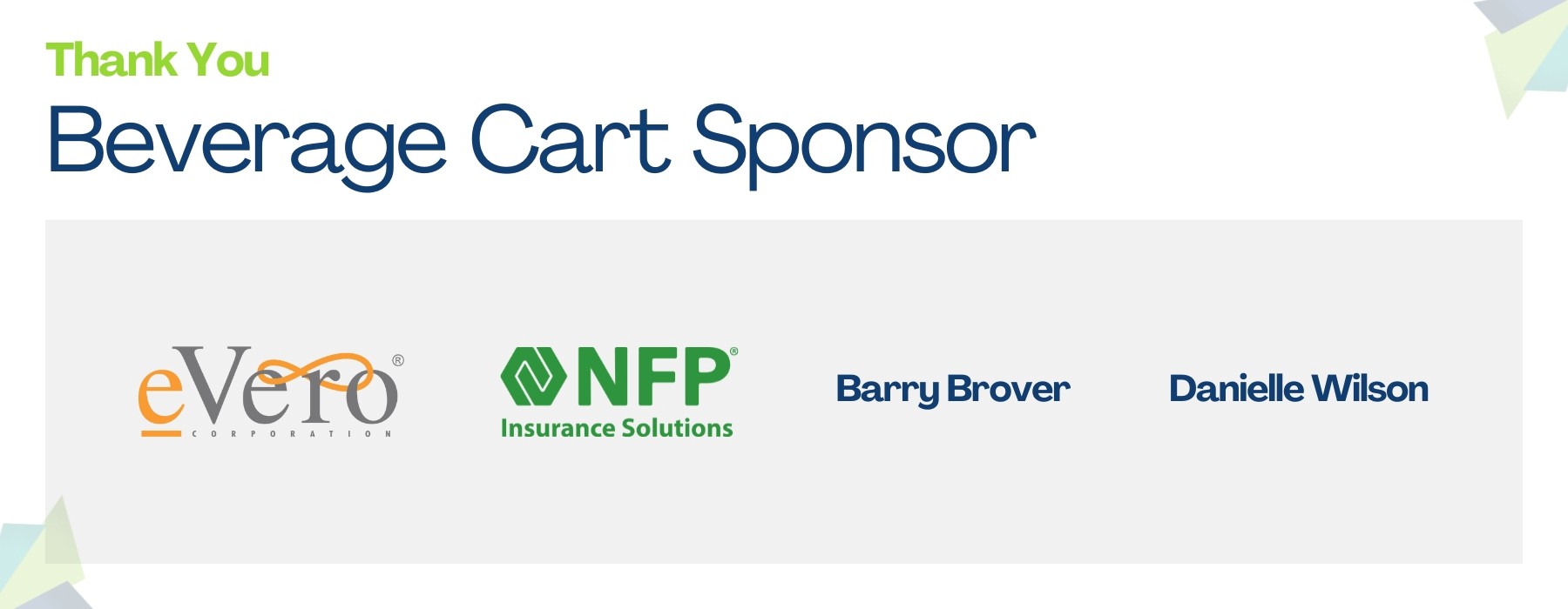 Thank you to our sponsors